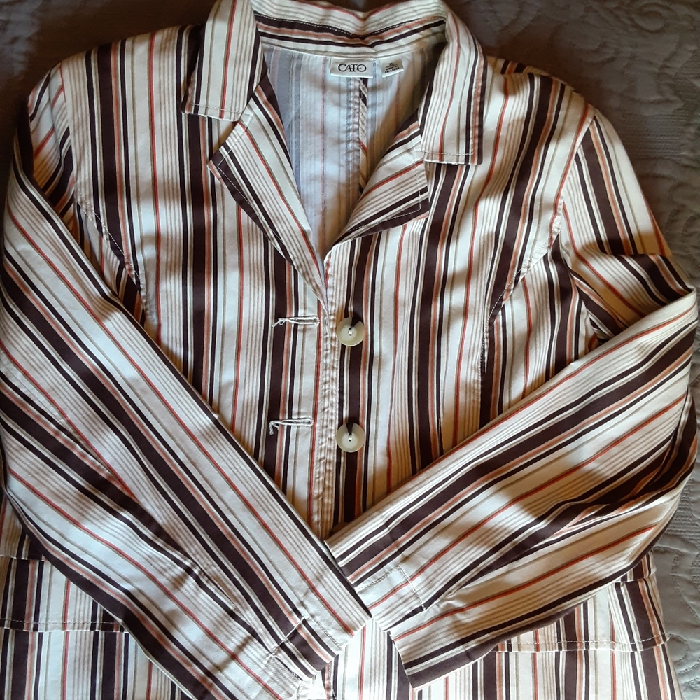 Cato xl striped blazer.